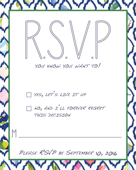 5 RSVP Wording Samples .